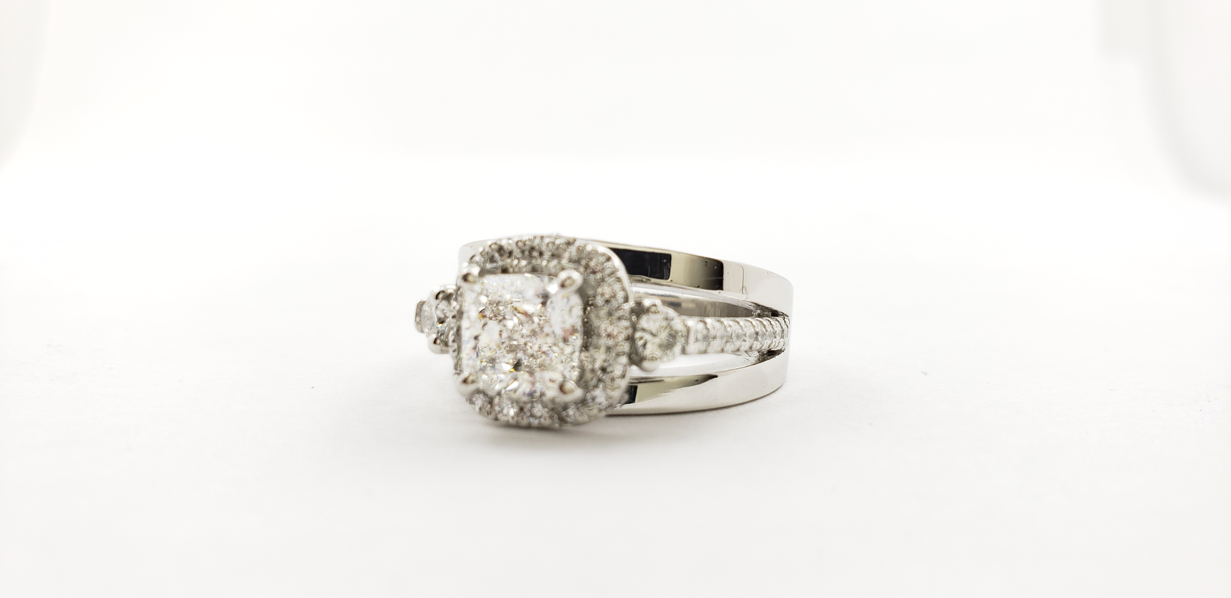 Cushion Shape Halo Diamond Ring